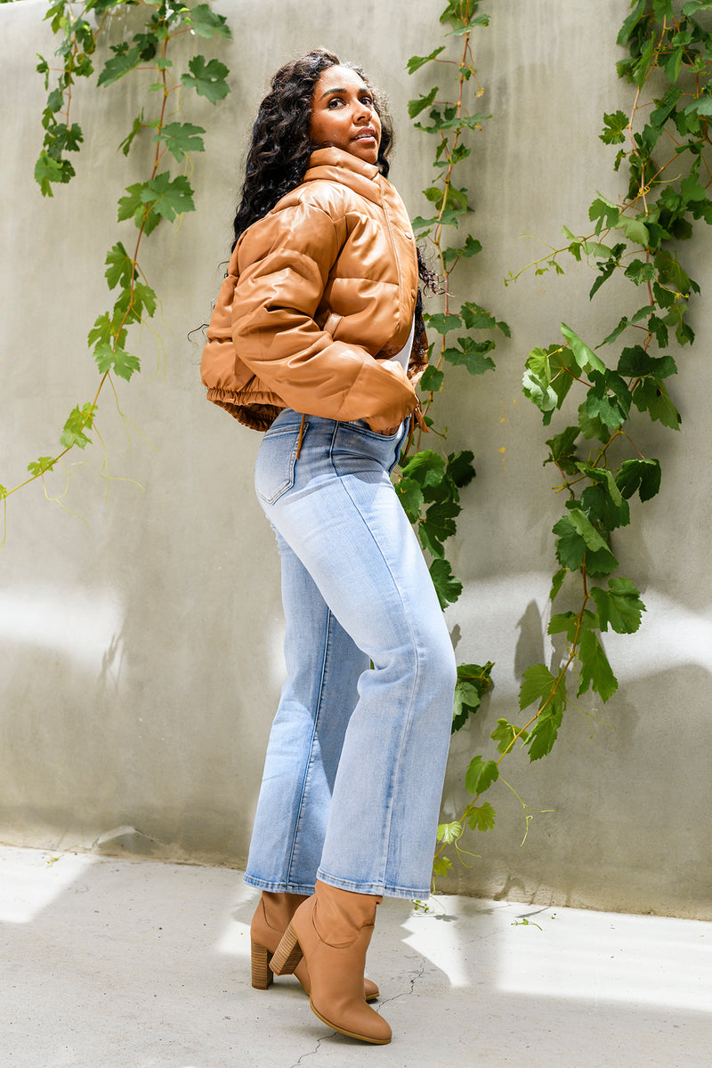 Camel Puffer Coat