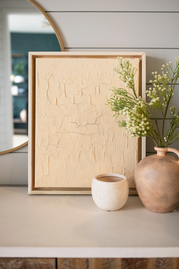 Peach Textured Canvas Wall Art