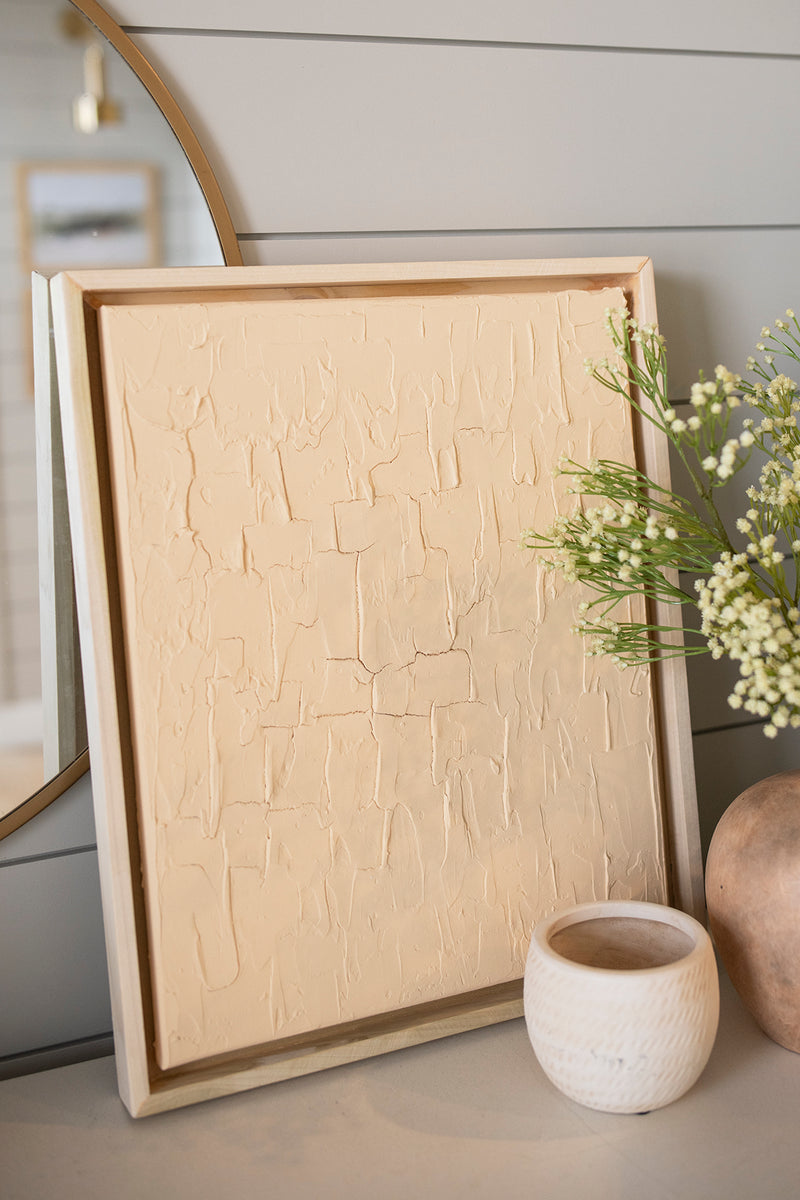 Peach Textured Canvas Wall Art