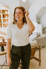 Ribbed White Top