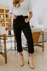 Black Paperbag Pants