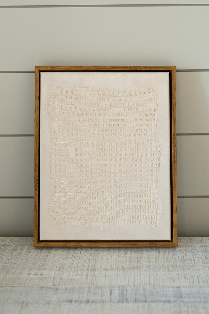 Beige Abstract Lines Textured Artwork - 3D Minimalist Abstract Textured Artwork- Wabi Sabi Art (Copy)