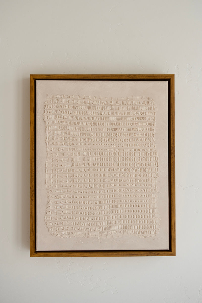 Beige Abstract Lines Textured Artwork - 3D Minimalist Abstract Textured Artwork- Wabi Sabi Art (Copy)