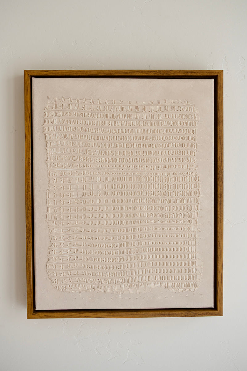 Beige Abstract Lines Textured Artwork - 3D Minimalist Abstract Textured Artwork- Wabi Sabi Art (Copy)