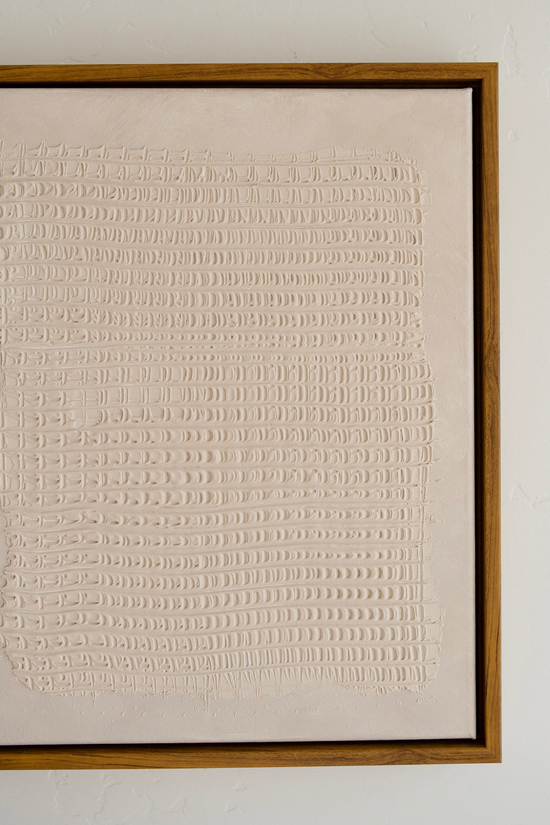 Beige Abstract Lines Textured Artwork - 3D Minimalist Abstract Textured Artwork- Wabi Sabi Art (Copy)