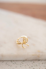 Double Tied Bow Ribbon Ring in Gold & Silver 14K Gold Filled
