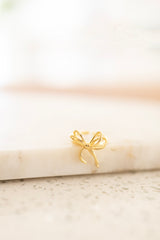 Double Tied Bow Ribbon Ring in Gold & Silver 14K Gold Filled