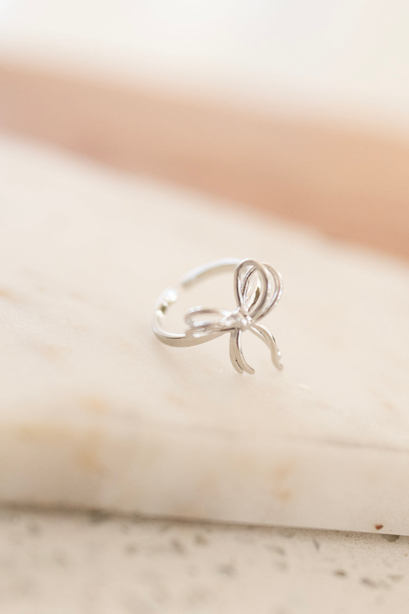 Double Tied Bow Ribbon Ring in Gold & Silver 14K Gold Filled