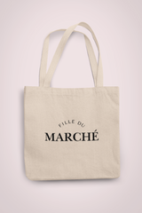 Eco-Friendly Cotton Canvas Tote Bag  Fille du marché – Perfect for Markets, Shopping, Gifts, and Everyday Use