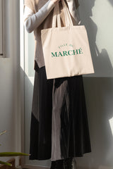 Eco-Friendly Cotton Canvas Tote Bag  Fille du marché – Perfect for Markets, Shopping, Gifts, and Everyday Use