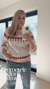 Geometric Raglan Sweater