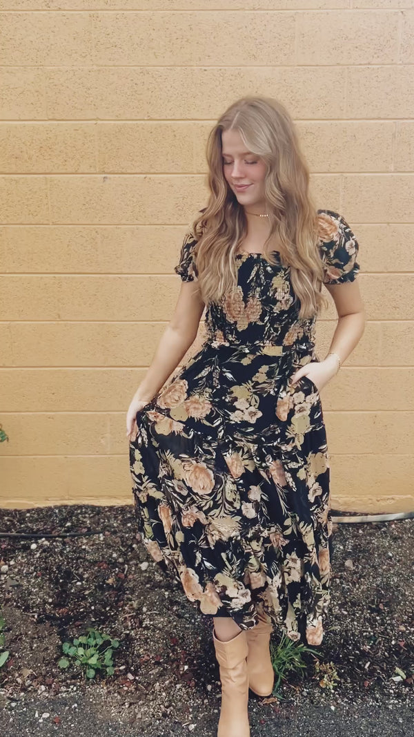 Antique Floral Dress