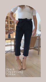 Black Paperbag Pants