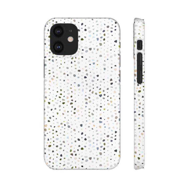 White Terrazzo Phone Case
