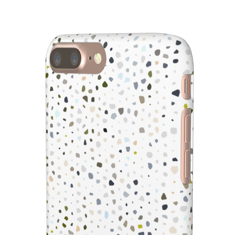 White Terrazzo Phone Case