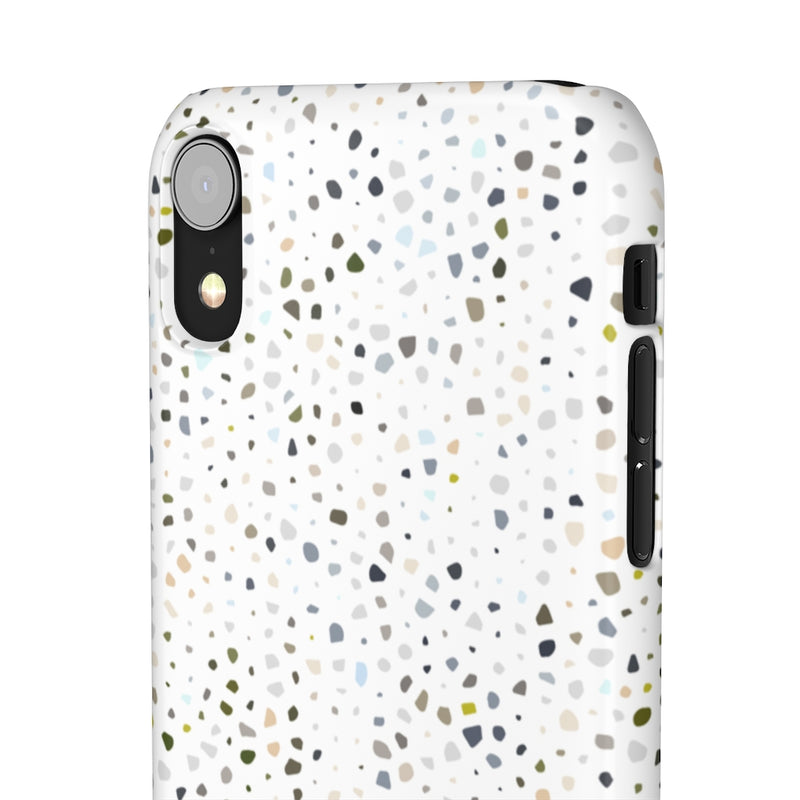 White Terrazzo Phone Case