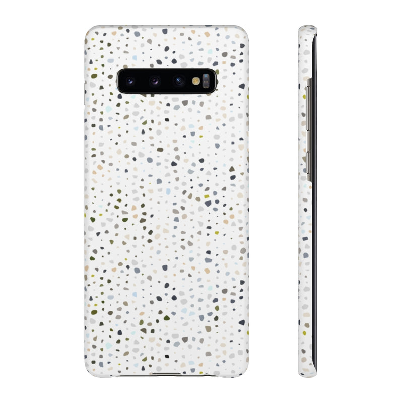 White Terrazzo Phone Case