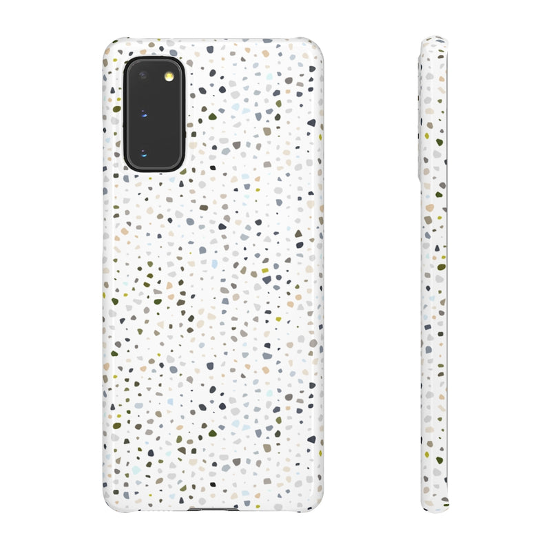 White Terrazzo Phone Case