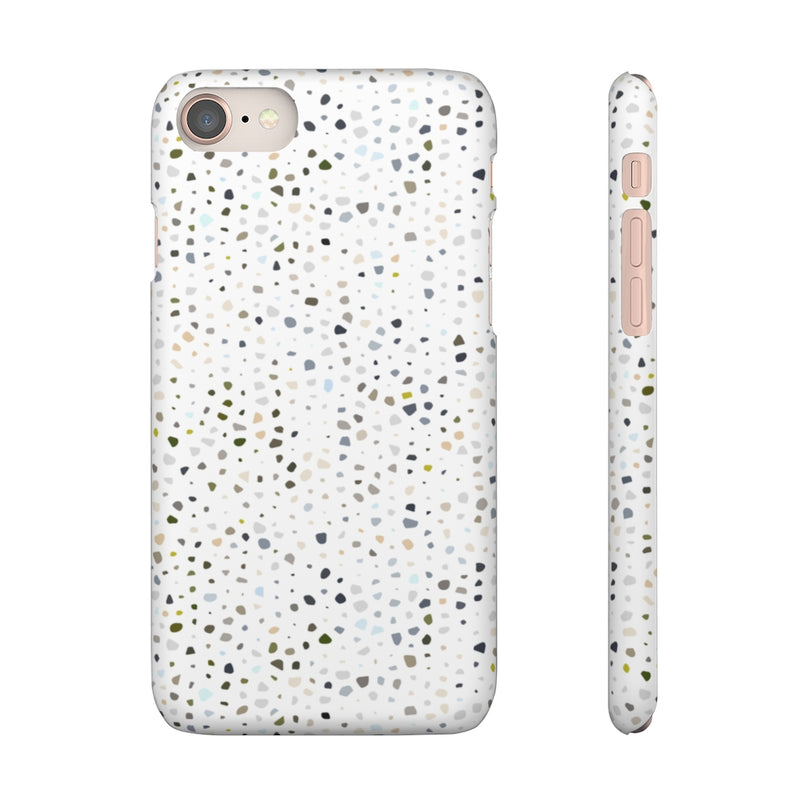 White Terrazzo Phone Case