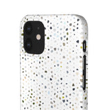 White Terrazzo Phone Case