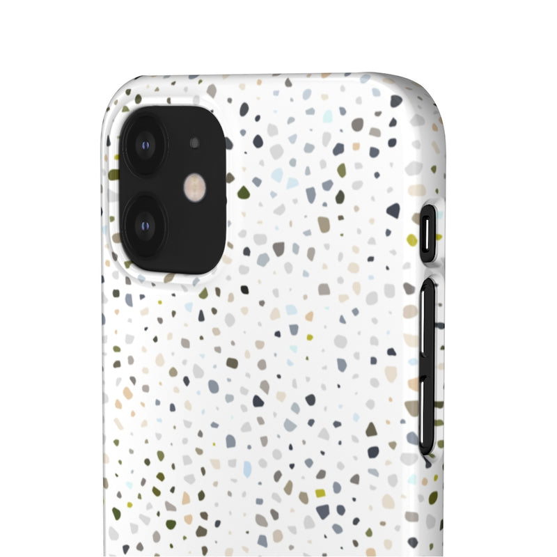 White Terrazzo Phone Case
