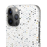 White Terrazzo Phone Case