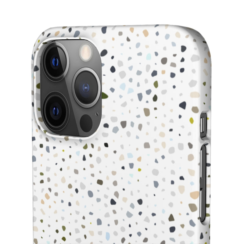 White Terrazzo Phone Case