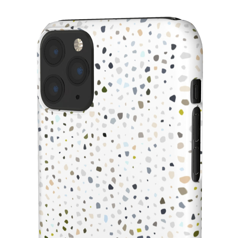 White Terrazzo Phone Case