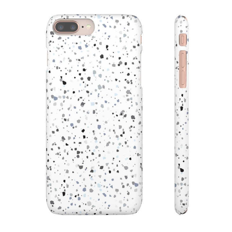White Terazzo Phone Case