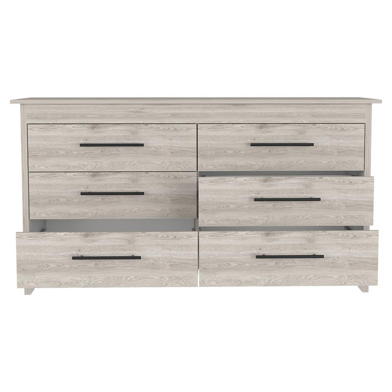 DEPOT E-SHOP Paris 6 Drawer Double Dresser