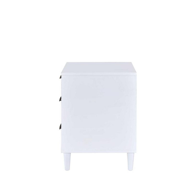 Lurel Night Table, White & Weathered Oak