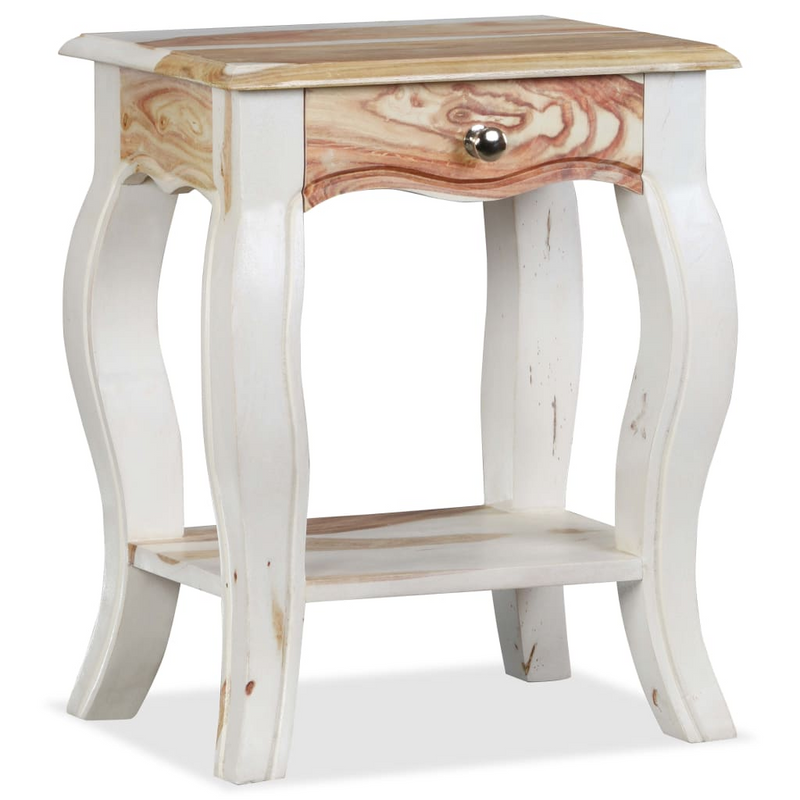 vidaXL Bedside Cabinet Solid Sheesham Wood 15.7"x11.8"x19.7"