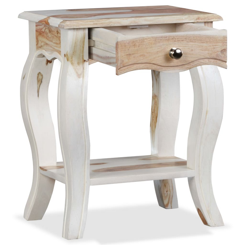 vidaXL Bedside Cabinet Solid Sheesham Wood 15.7"x11.8"x19.7"