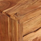 vidaXL TV Cabinet Solid Acacia Wood with Carved Doors 46.1"x11.8"x15.7"