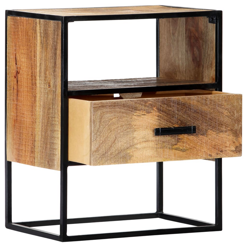 vidaXL Nightstand 15.7"x11.8"x19.6" Solid Mango Wood