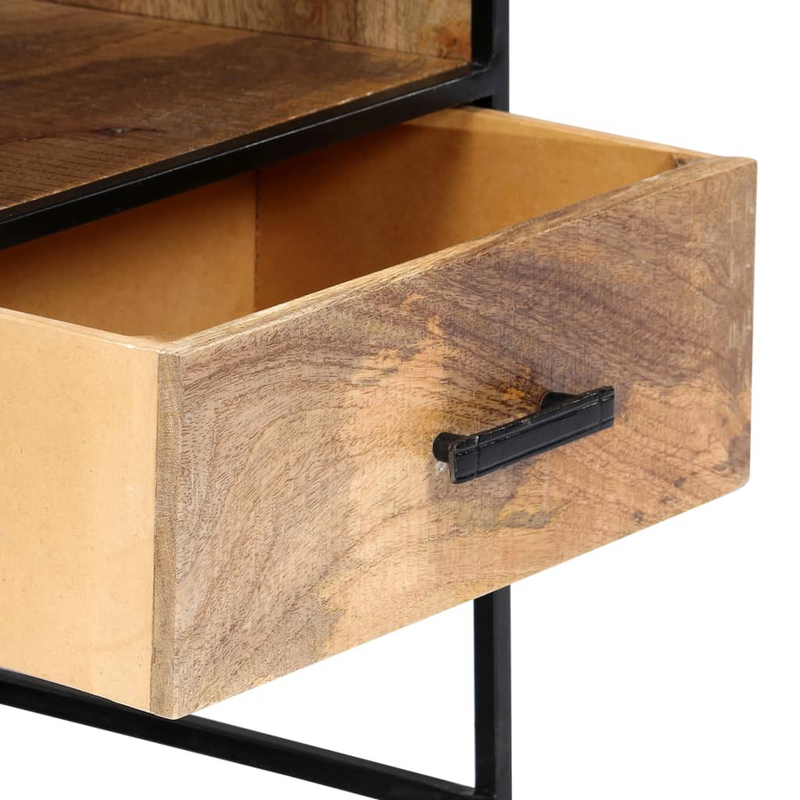 vidaXL Nightstand 15.7"x11.8"x19.6" Solid Mango Wood