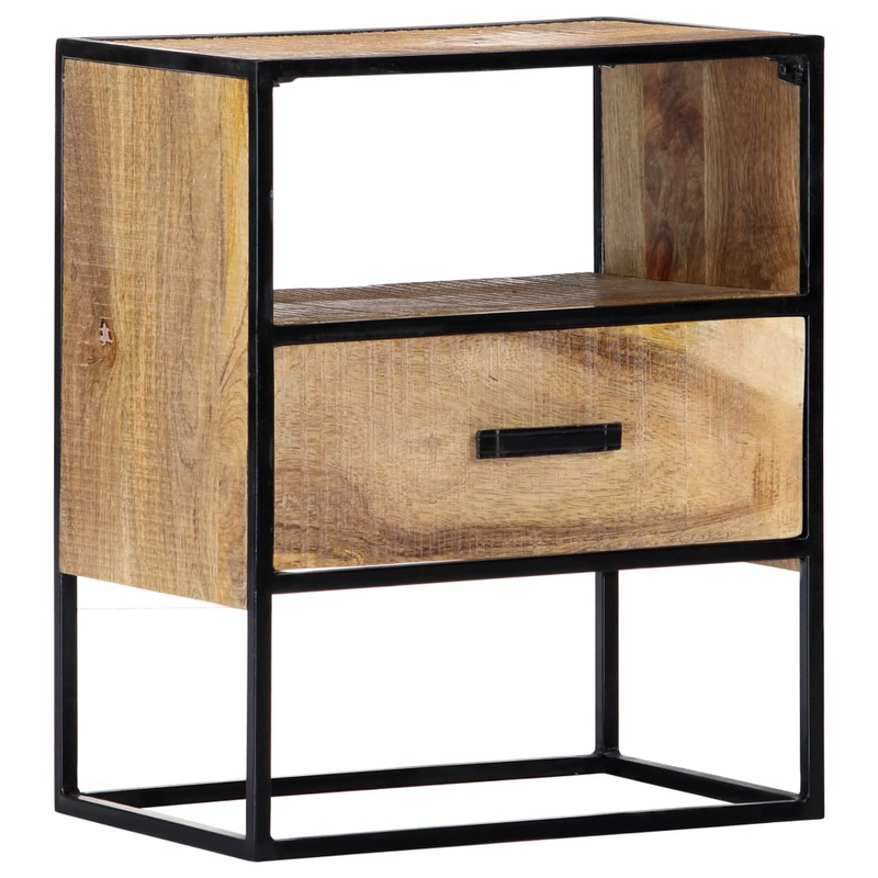 vidaXL Nightstand 15.7"x11.8"x19.6" Solid Mango Wood