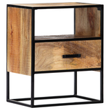 vidaXL Nightstand 15.7"x11.8"x19.6" Solid Mango Wood