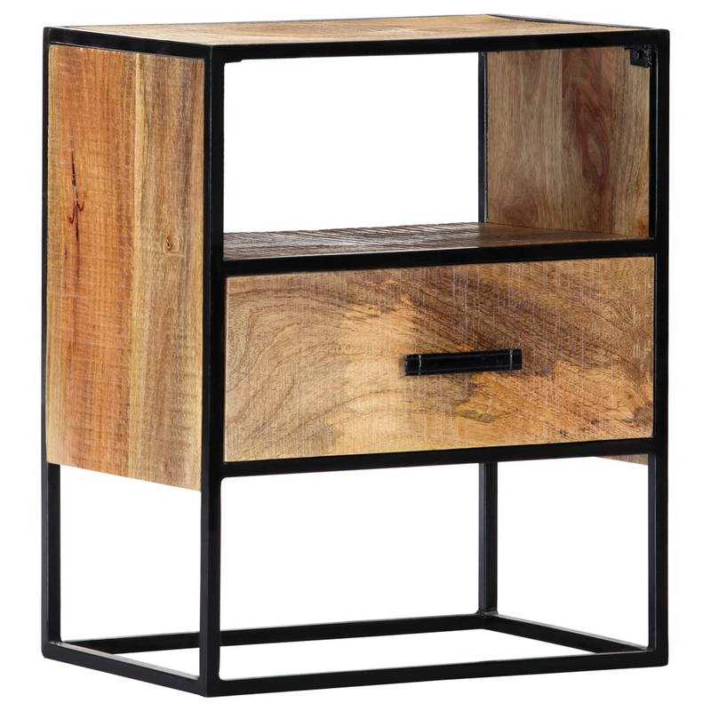 vidaXL Nightstand 15.7"x11.8"x19.6" Solid Mango Wood