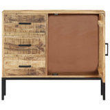 vidaXL Sideboard 34.6"x11.8"x28" Solid Mango Wood