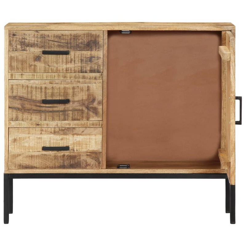 vidaXL Sideboard 34.6"x11.8"x28" Solid Mango Wood
