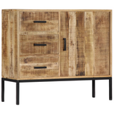 vidaXL Sideboard 34.6"x11.8"x28" Solid Mango Wood