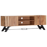 vidaXL TV Cabinet 55.1"x11.8"x17.7" Solid Acacia Wood