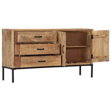 vidaXL Sideboard 55.1"x13.8"x29.5" Solid Mango Wood