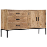 vidaXL Sideboard 55.1"x13.8"x29.5" Solid Mango Wood