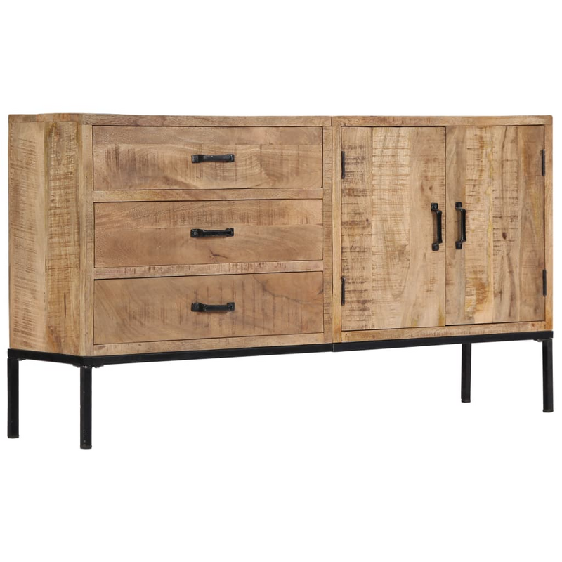 vidaXL Sideboard 55.1"x13.8"x29.5" Solid Mango Wood