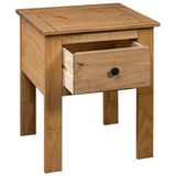 vidaXL Bedside Cabinet 18.1"x15.7"x22.4" Pine Panama Range