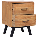vidaXL Bedside Cabinet 15.7"x13.8"x21.7" Solid Teak