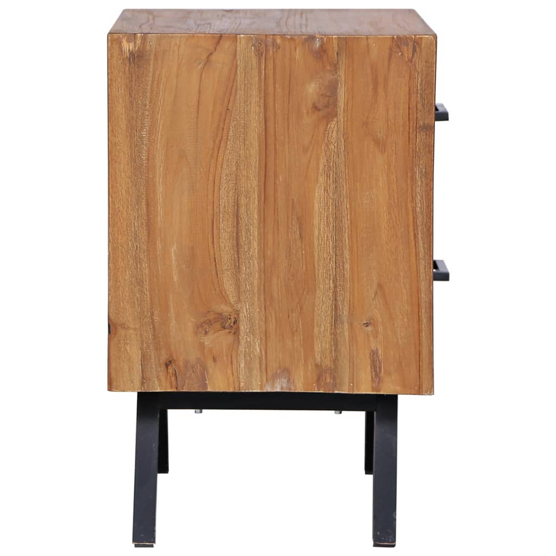 vidaXL Bedside Cabinet 15.7"x13.8"x21.7" Solid Teak