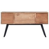vidaXL Side Cabinet 55.1"x11.8"x29.5" Solid Teak
